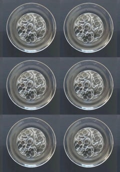 Rene Lalique plate Dessert Glass model Marienthal & Guebwiller, France 1926/27