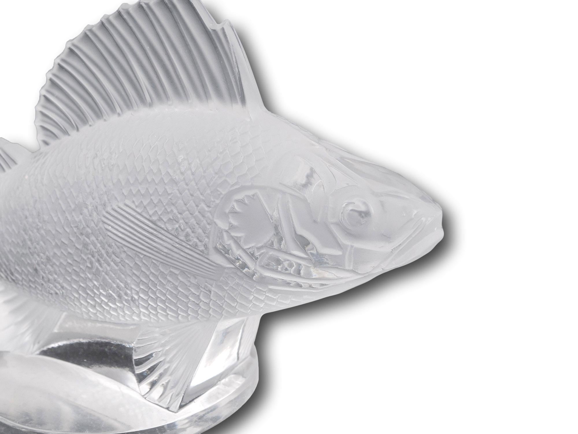 Art Deco René Lalique Perche Fish Car Mascot For Sale