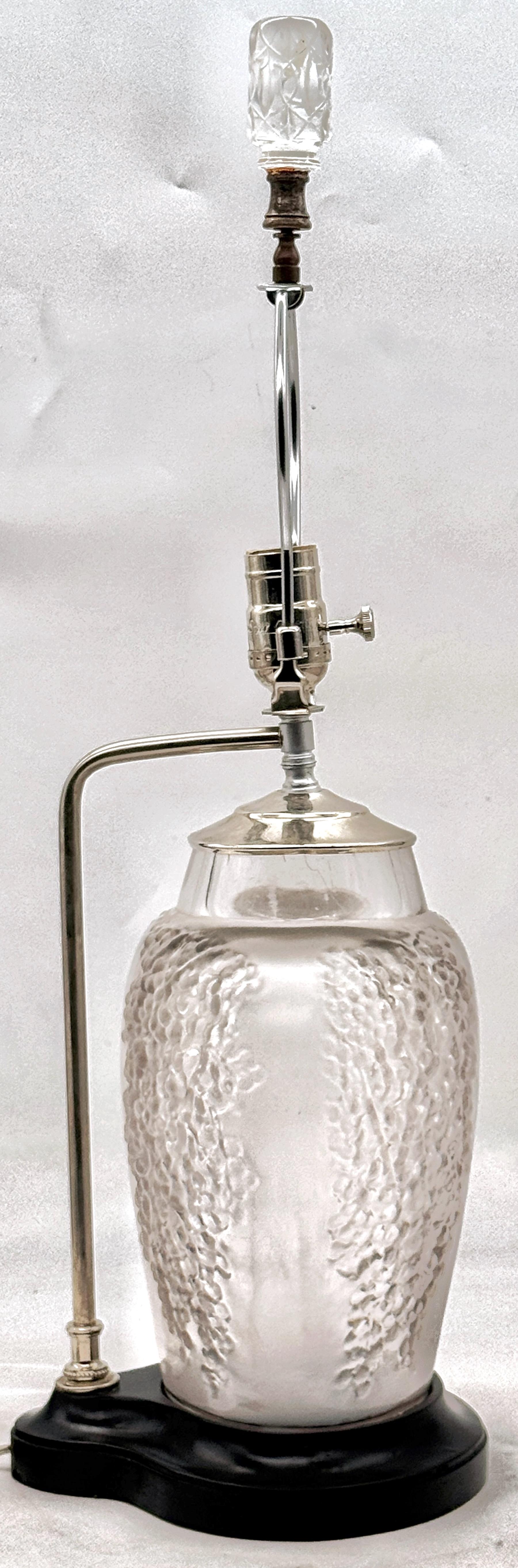 Rene Lalique - Poivre Vase, Now as a Lamp For Sale 2