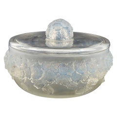 Rene Lalique Primeveres Glass Box and Cover Designed 1927