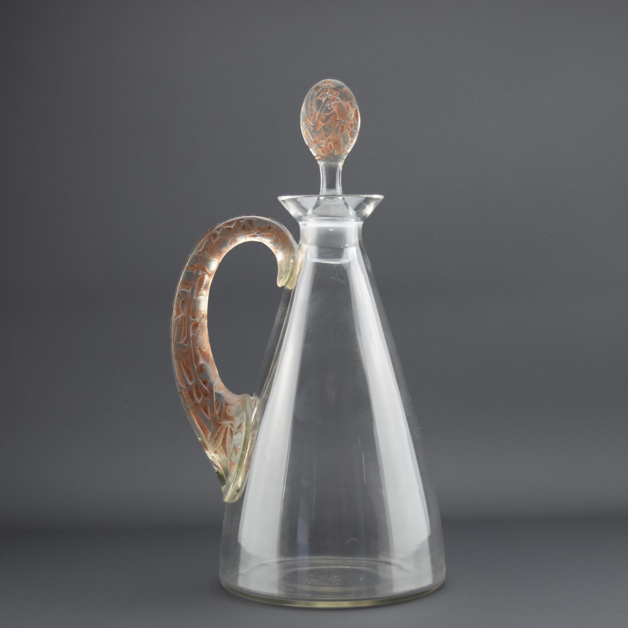 Français Carafe Prunelles de Rene Lalique en vente