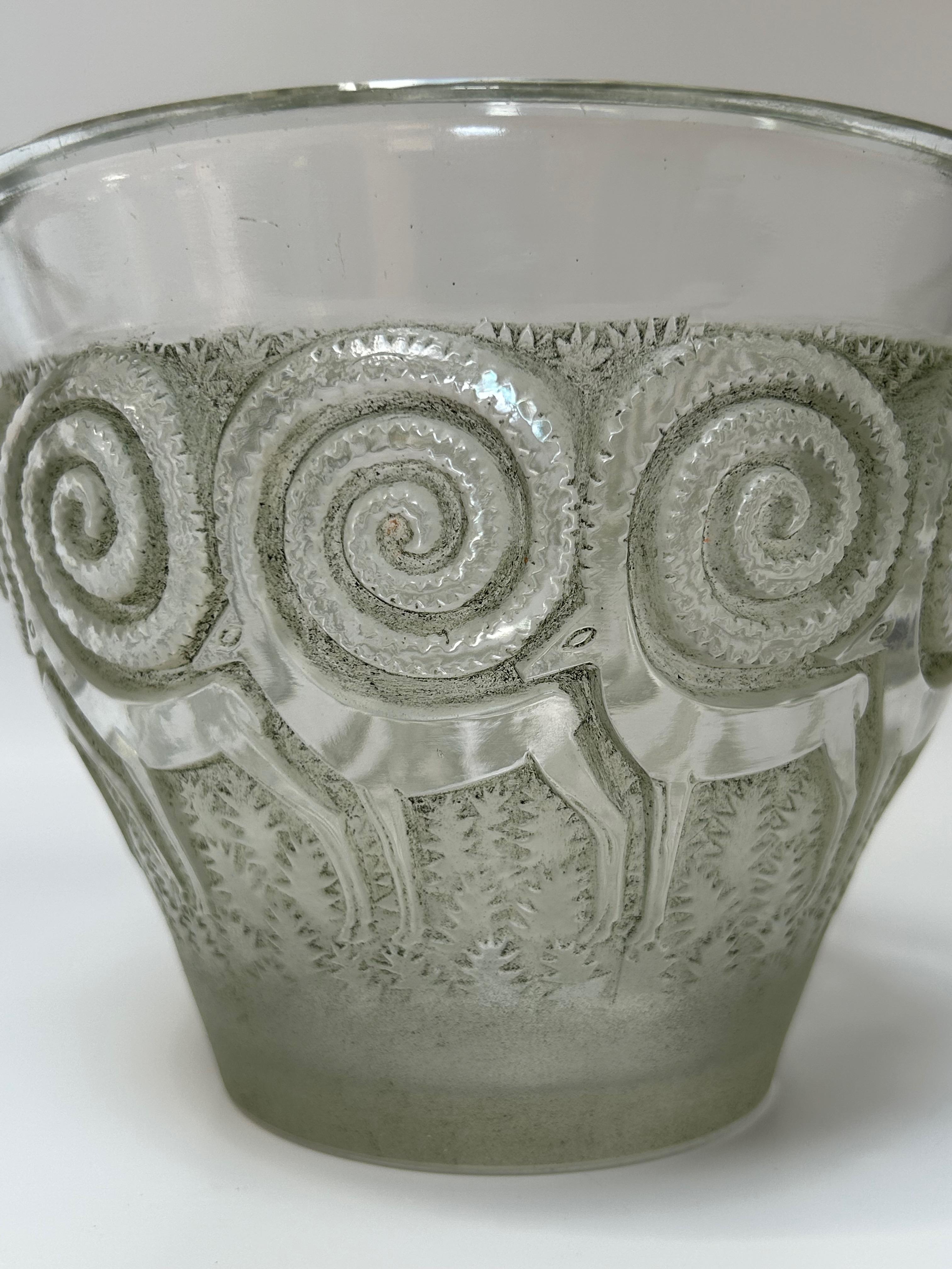 Francese Vaso René Lalique Rennes Art Déco in vendita