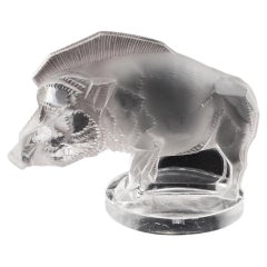 Rene Lalique Sanglier Car Mascot Marcilhac 1157, conçu en 1929