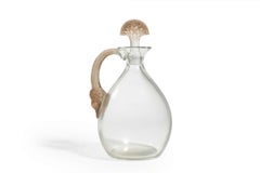 René Lalique - Caraffa "Satyre" (1923) in vetro bianco con patina seppia per Cusenier