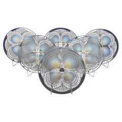 Ensemble de 6 coquilles opalescentes N°3 de Rene Lalique, C1924