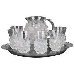 Vintage René Lalique "Sétubal" Lemonade Set, Made before 1947, Design 1931, No 3180 