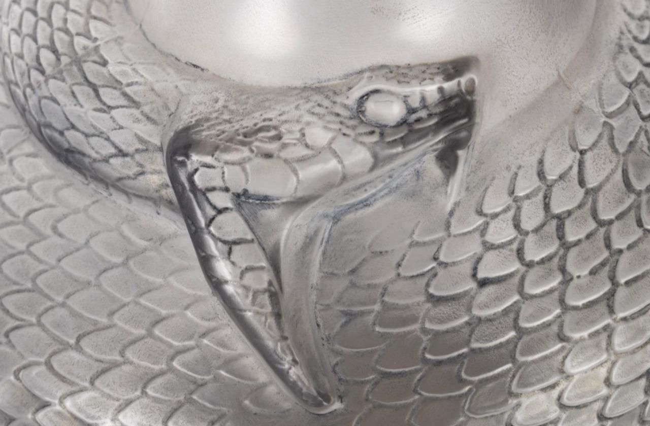 French RENÉ LALIQUE Snake Vase