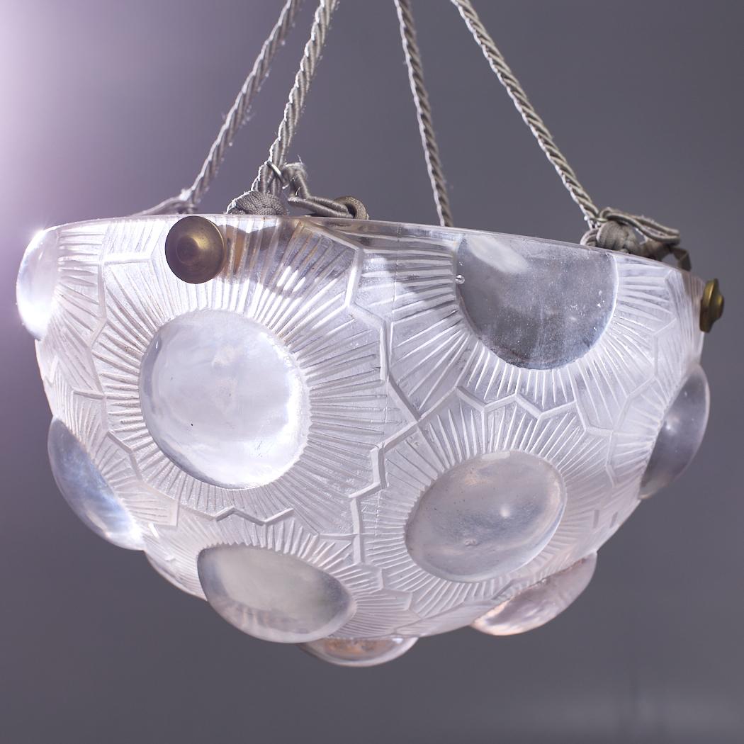 René Lalique Soleil Pendelleuchte (Kristall) im Angebot