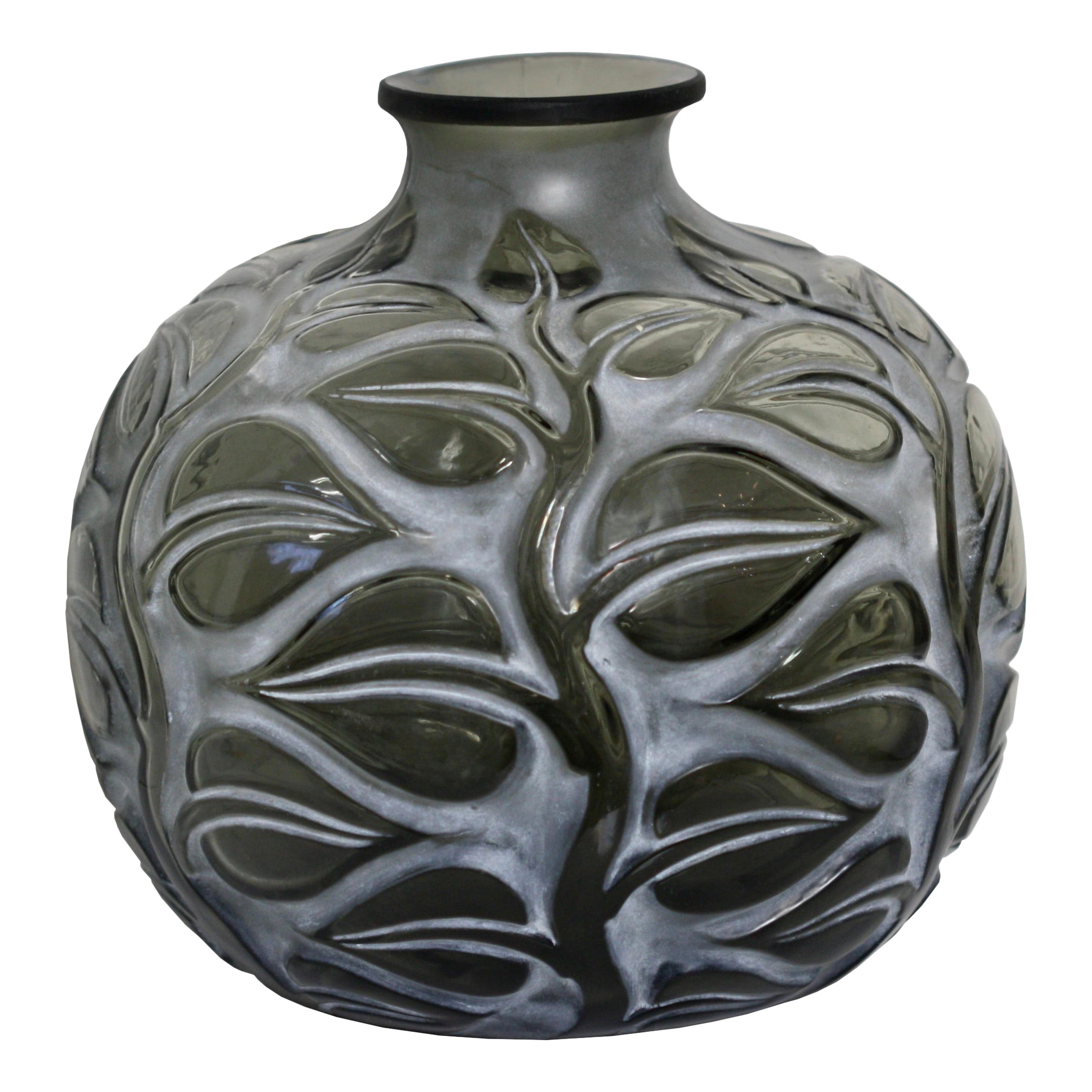 René Lalique "Sophora" a Grey Glass Vase
