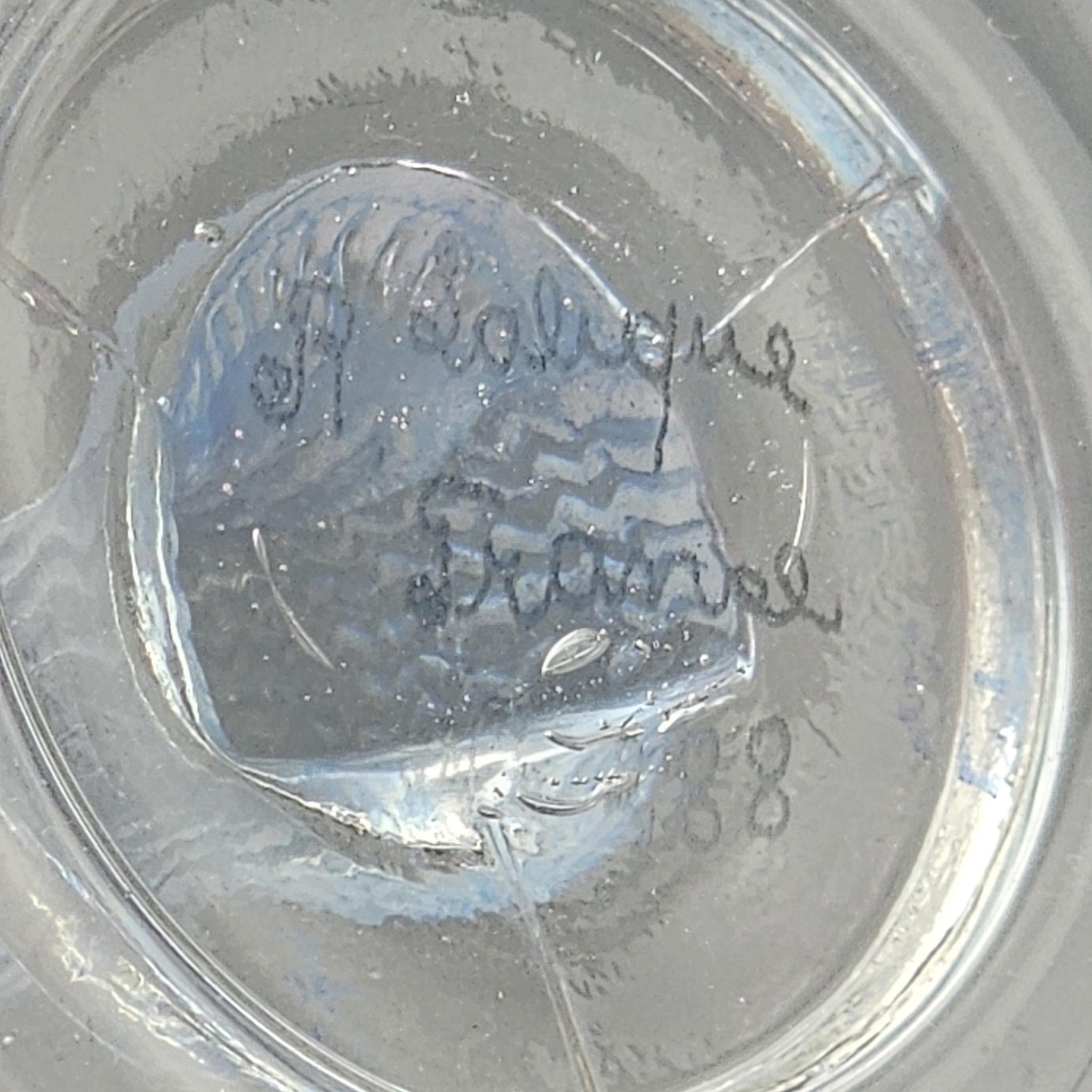 Cenicero René Lalique fuente de la Fontaine C1925 en venta 1