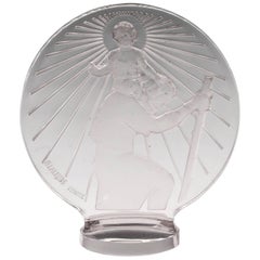 Rene Lalique St Christophe Glass Car Mascot, 20th Century