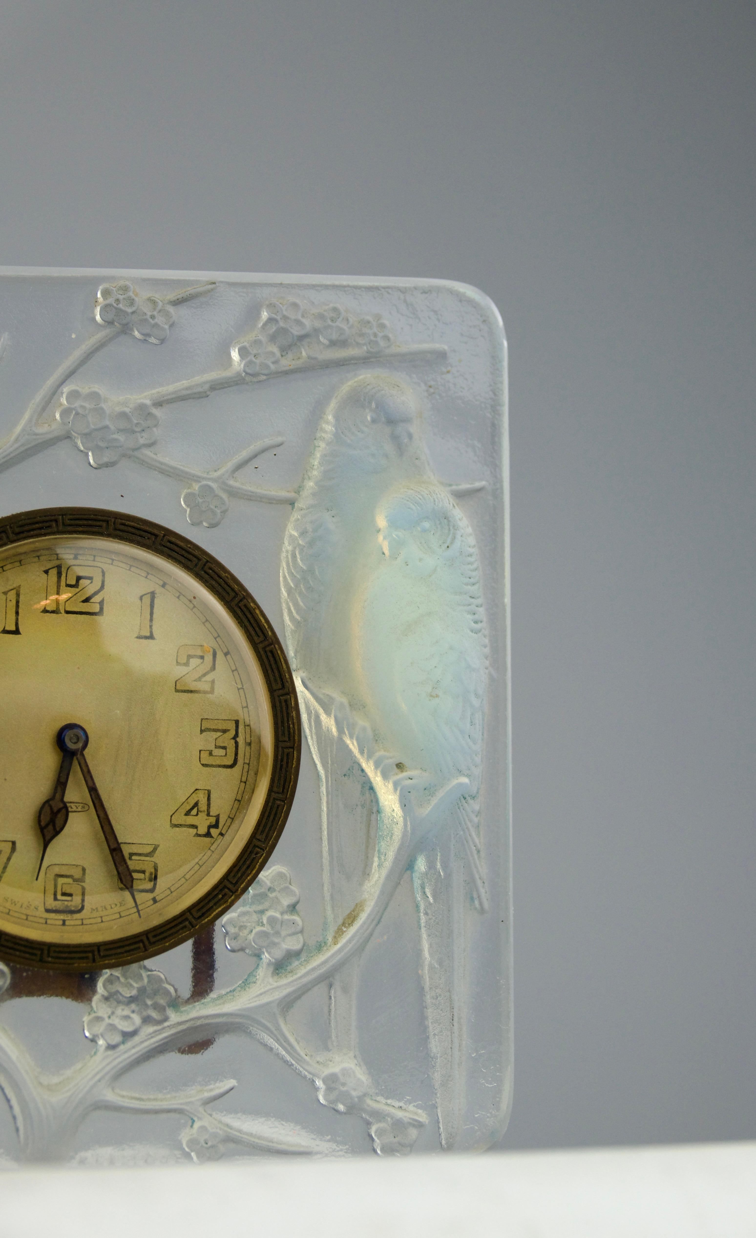 French René Lalique, Table Clock 