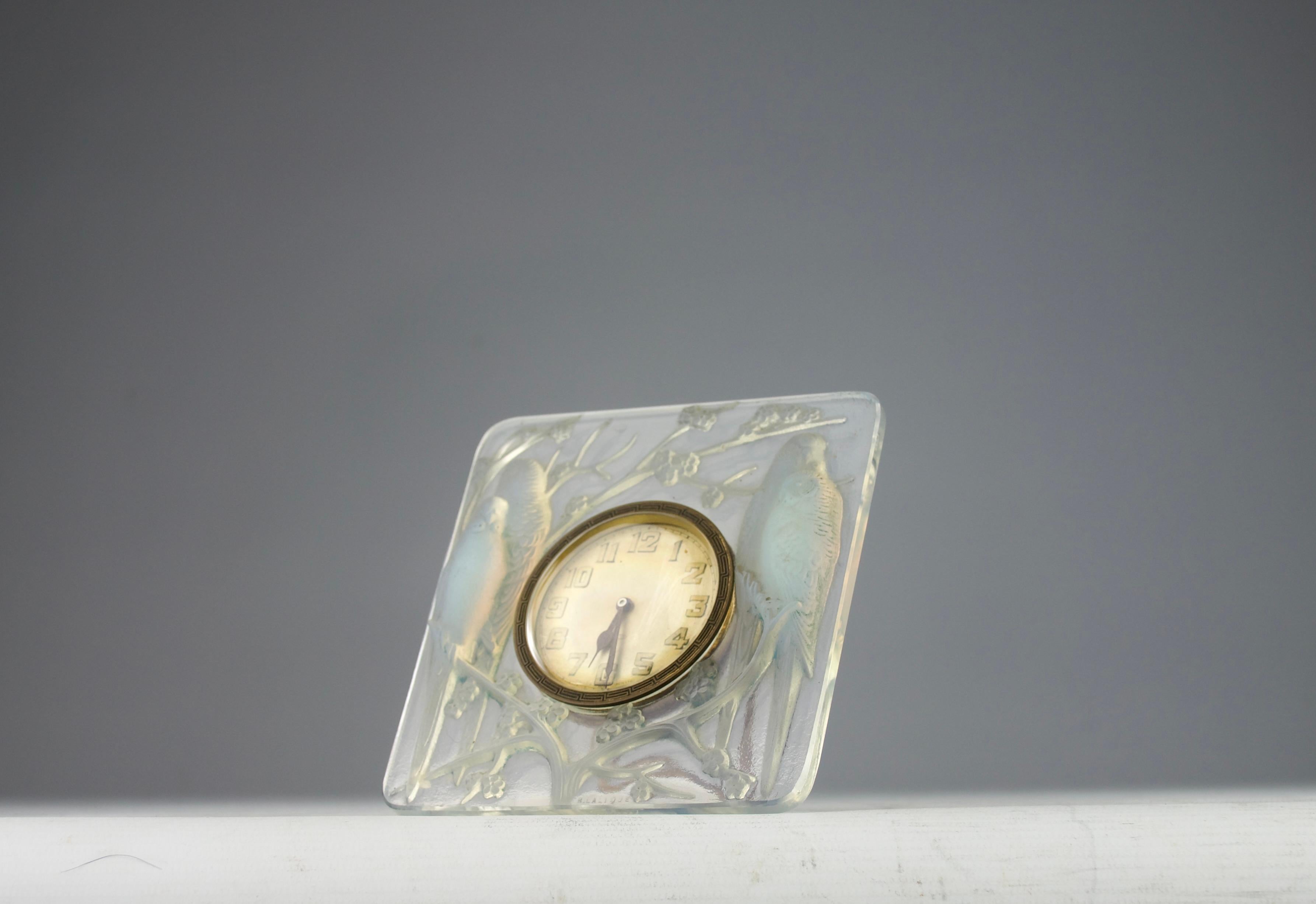 Early 20th Century René Lalique, Table Clock 