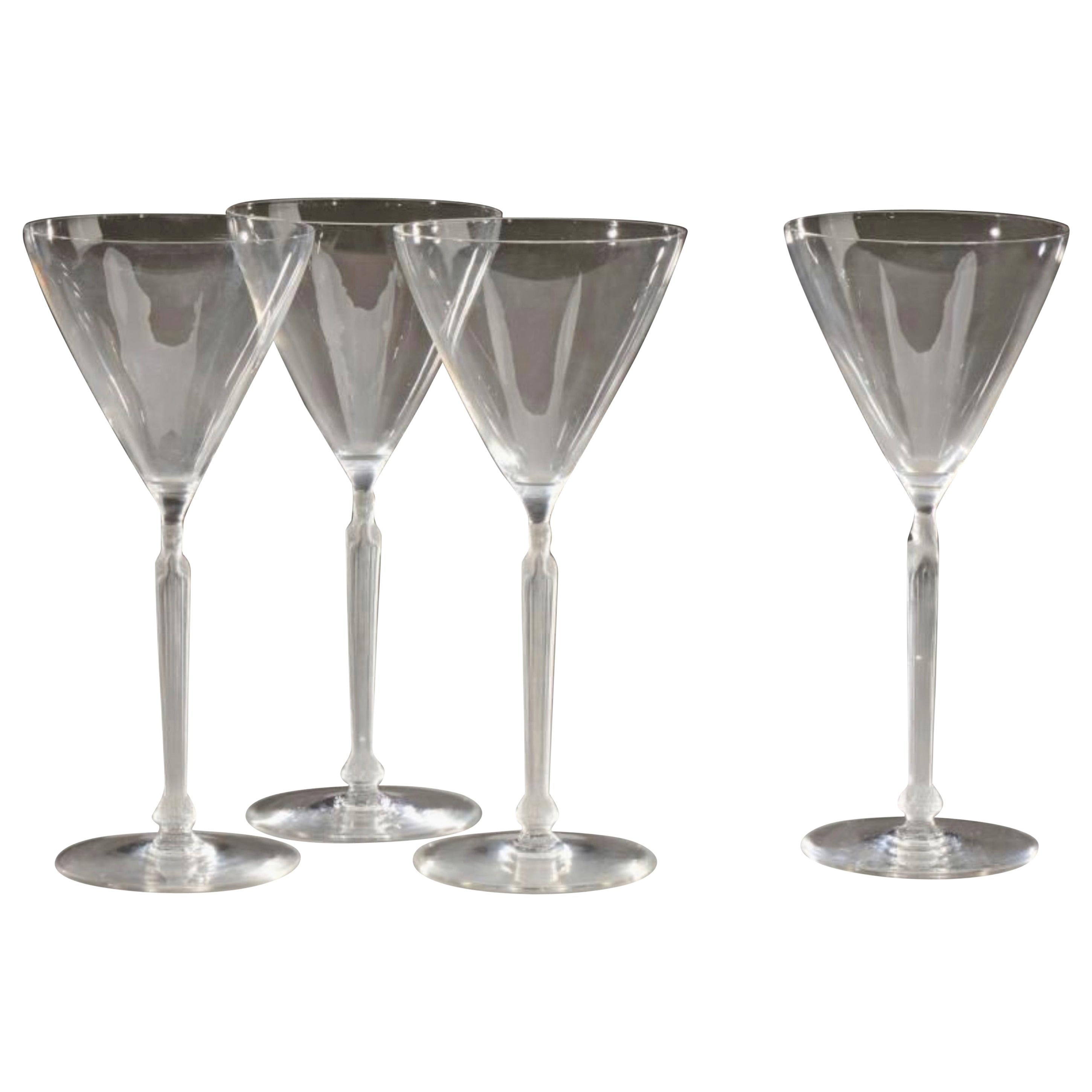 René Lalique Tableware "Clos Sainte-Odile" 4 Glasses For Sale