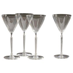 René Lalique Tableware "Clos Sainte-Odile" 4 Glasses