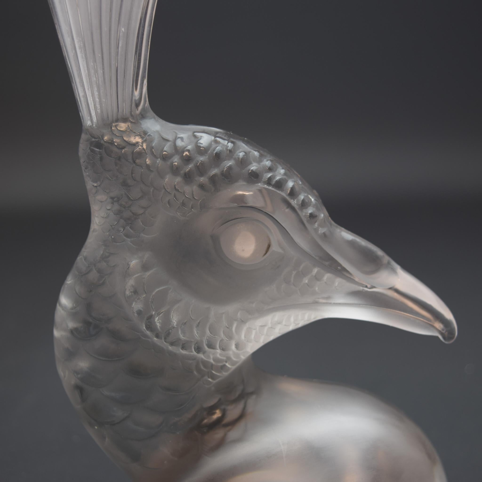 Rene Lalique Tete de Paon mascota de coche C1928 en venta 1