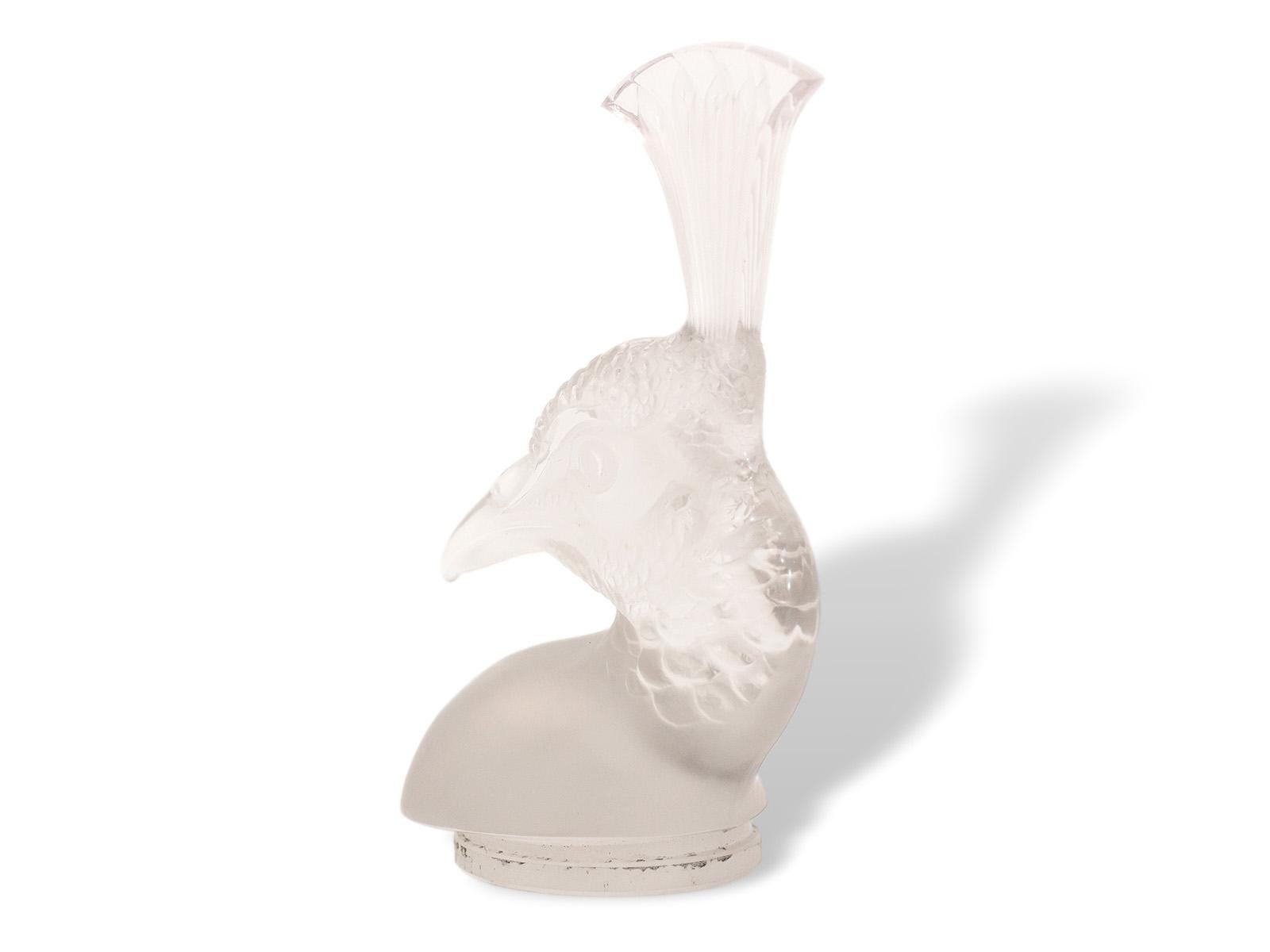 Mascotte per auto di Rene Lalique Tête De Paon (testa di pavone) in vendita 2
