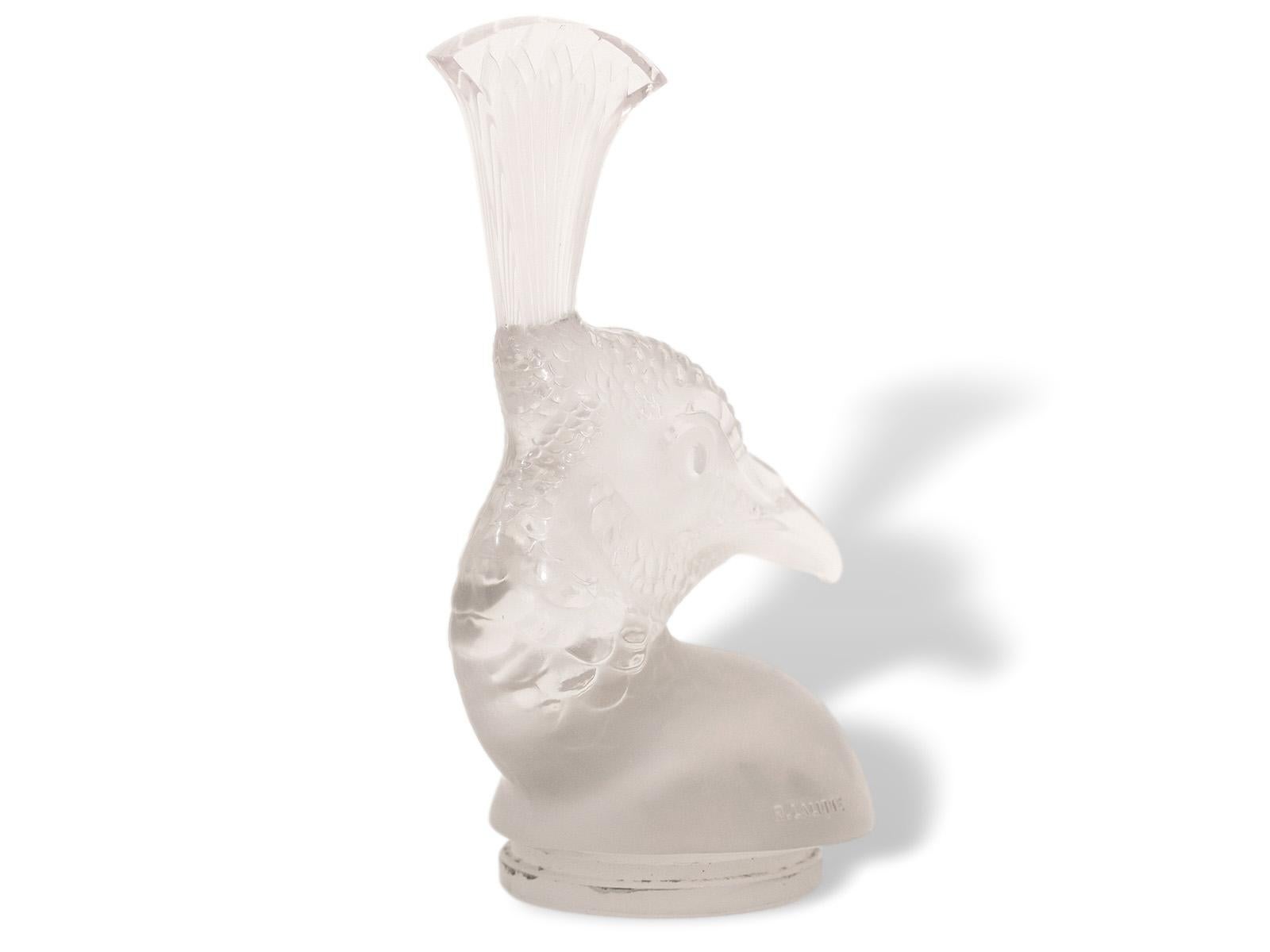 Mascotte per auto di Rene Lalique Tête De Paon (testa di pavone) in vendita 4