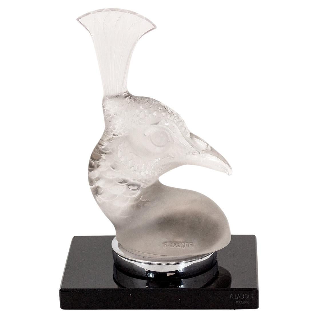 Mascota de coche René Lalique Tête De Paon (Cabeza de pavo real)