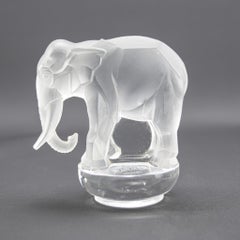 Rene Lalique Toby elephant paperweight C1931