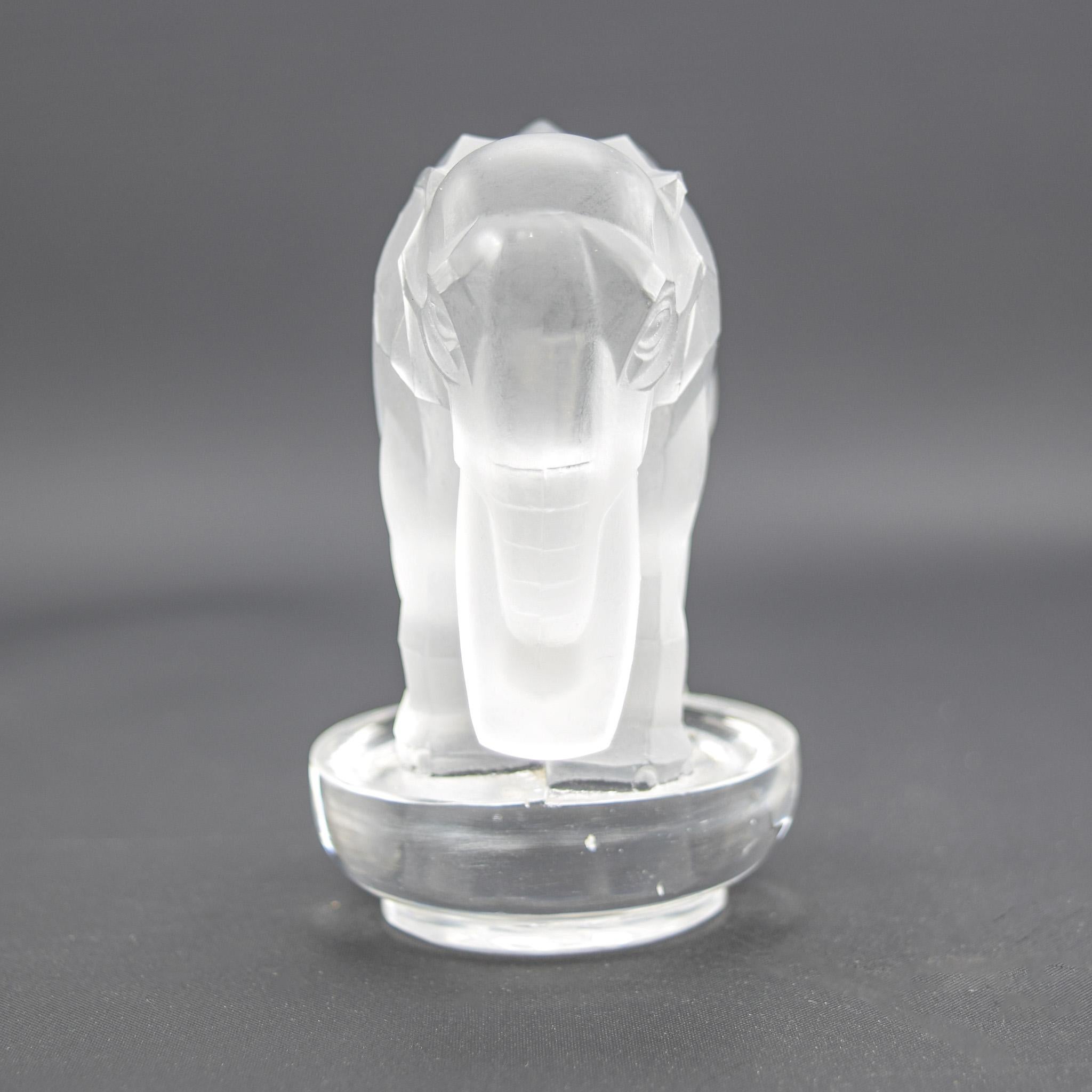 René Lalique Pisapapeles elefante Toby C1931 Art Decó en venta