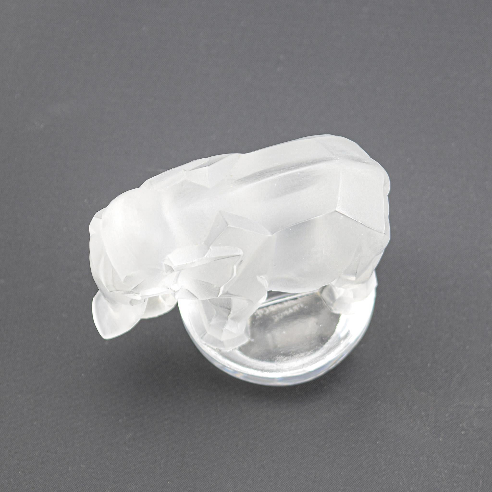 René Lalique Pisapapeles elefante Toby C1931 Vidrio en venta