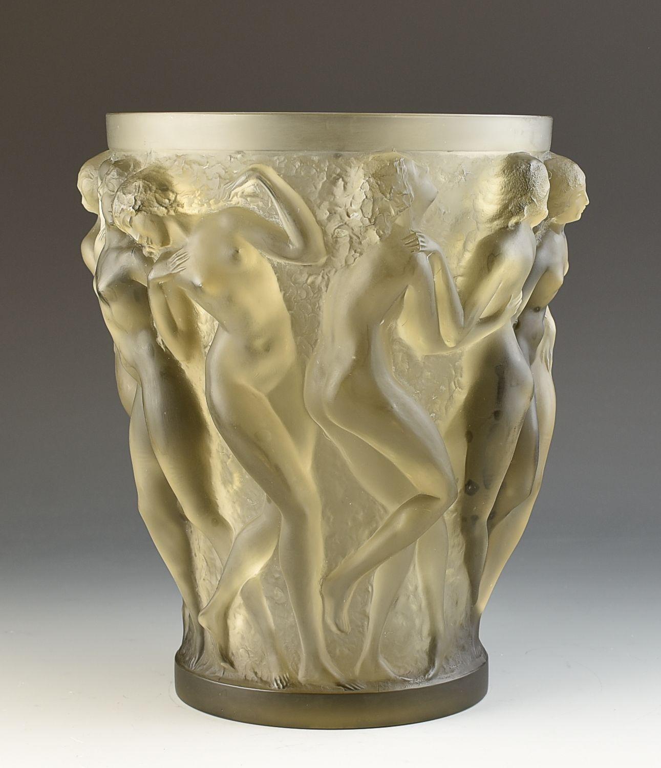 Rene Lalique JARRON TOPAZ BACCHANTES C.1927 Art Decó en venta
