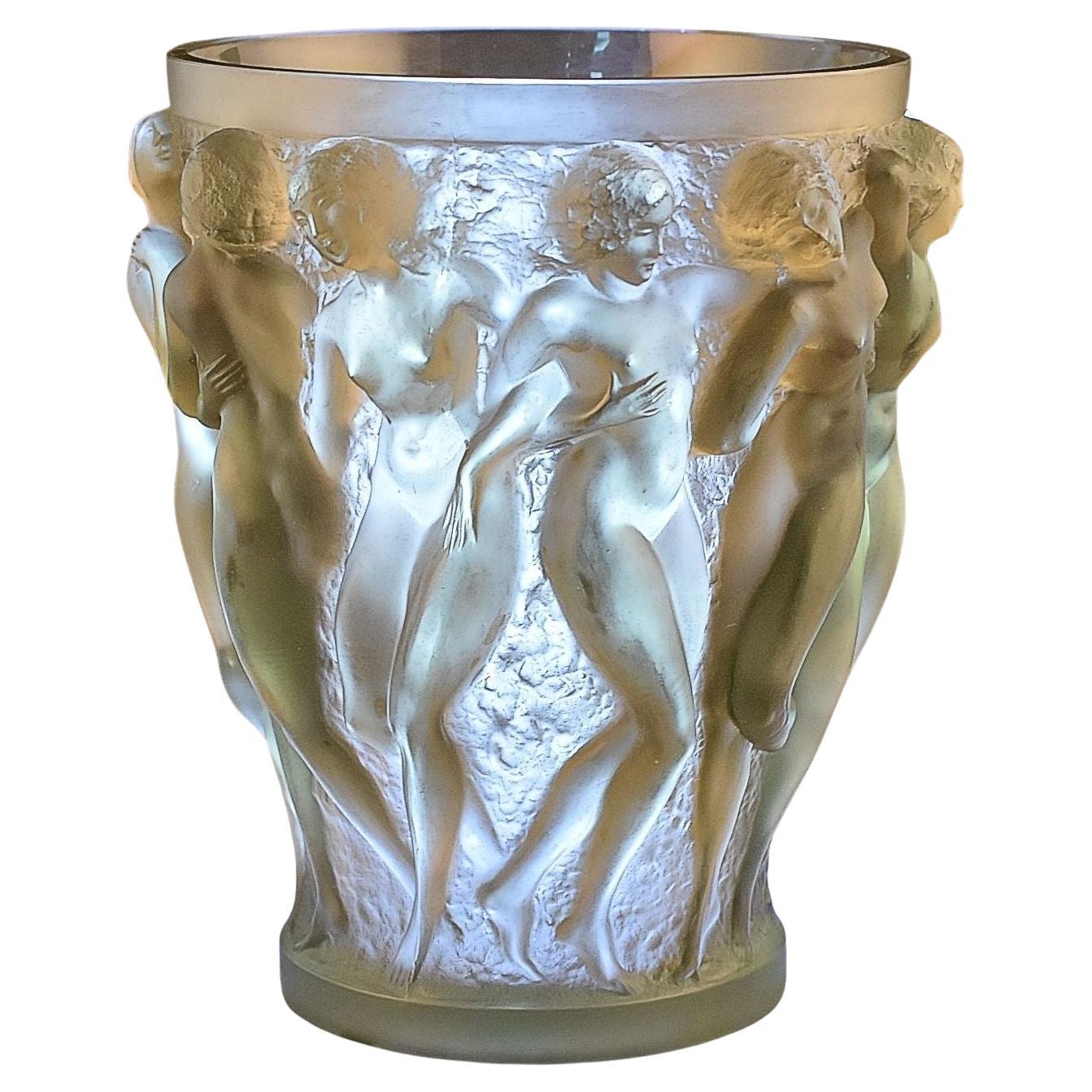 Rene Lalique JARRON TOPAZ BACCHANTES C.1927 en venta