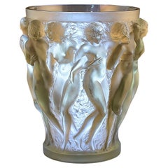Rene Lalique TOPAZ BACCHANTES VASE C.1927