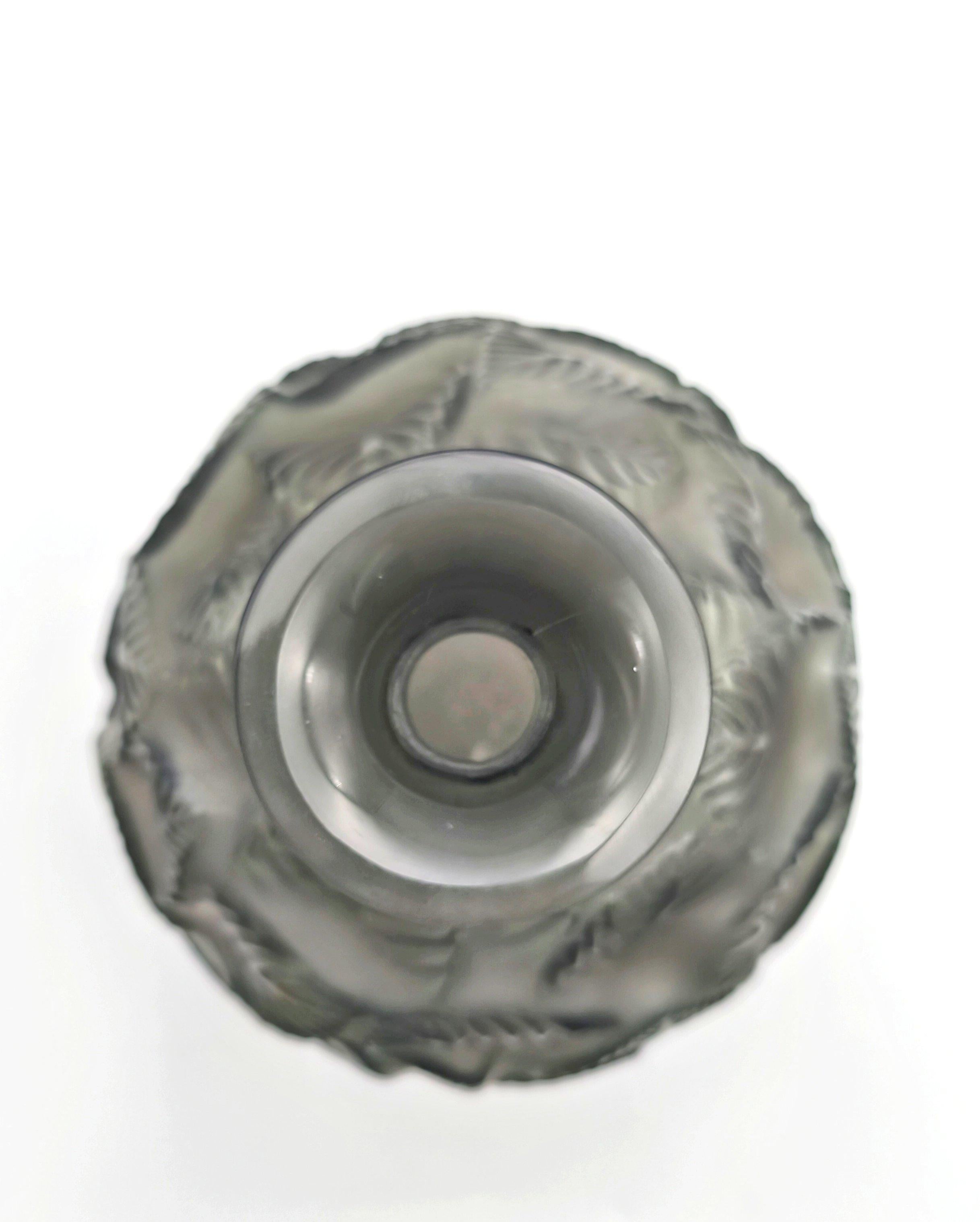 Early 20th Century René Lalique grey glass art deco Vase 