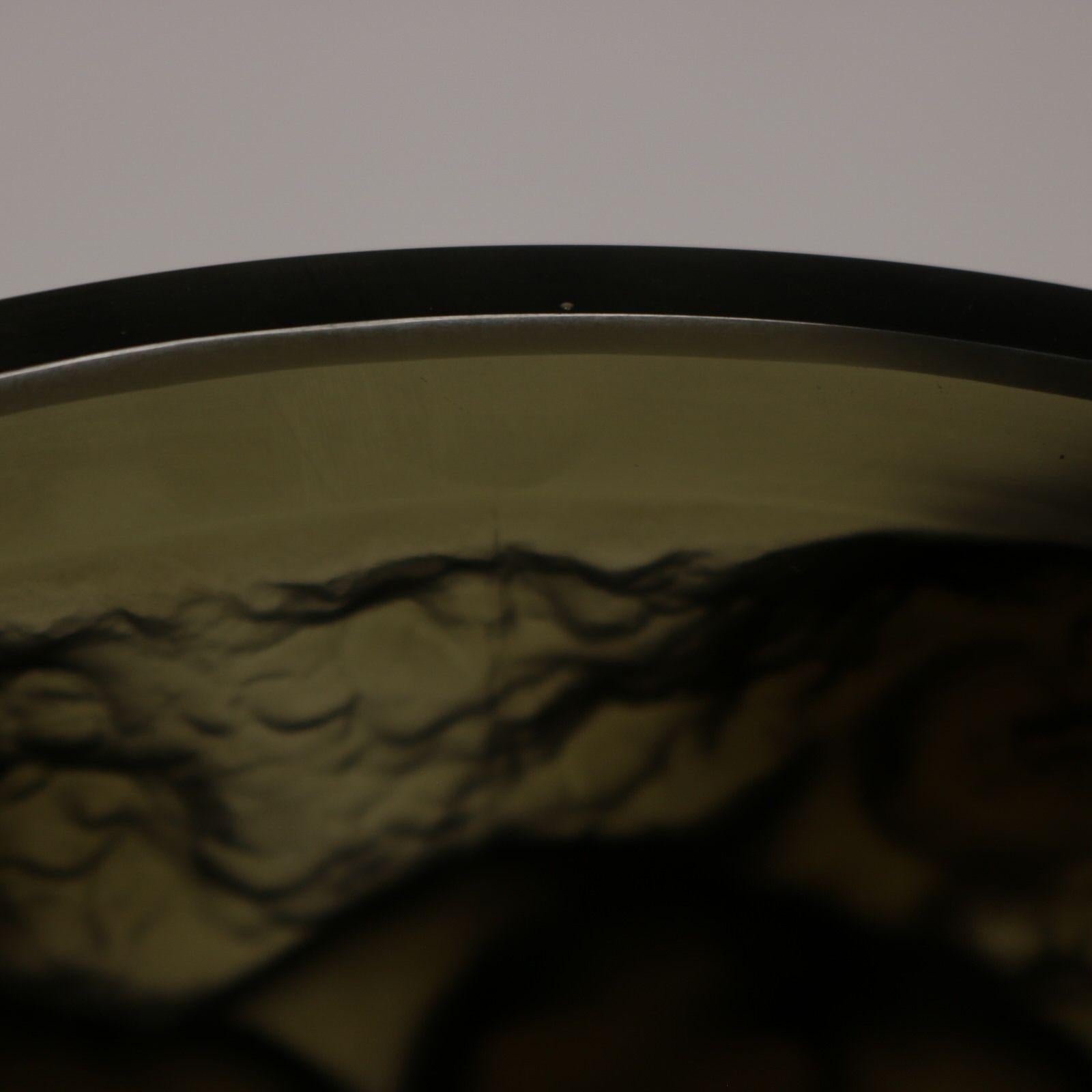 Rene Lalique Topaz Glass Bacchantes Vase 12
