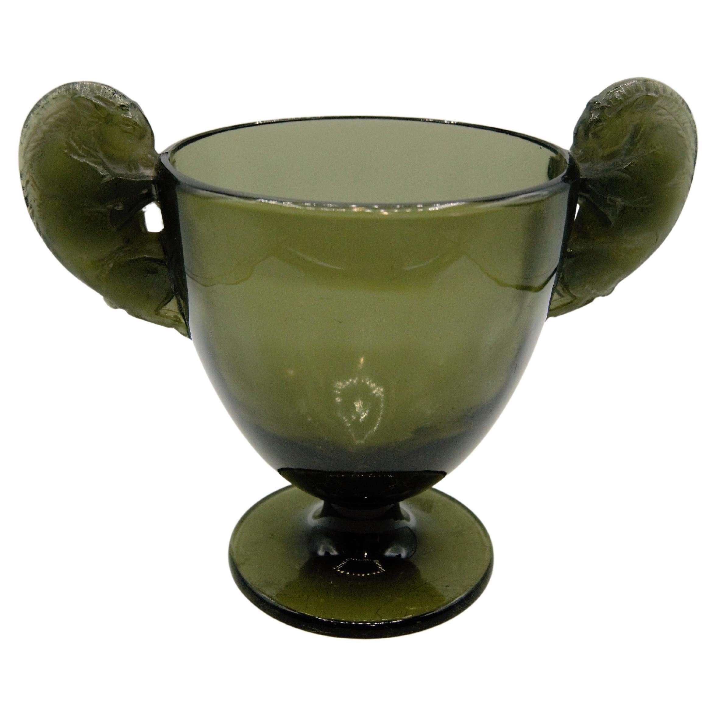 René Lalique, Topaze Vase Beliers  For Sale