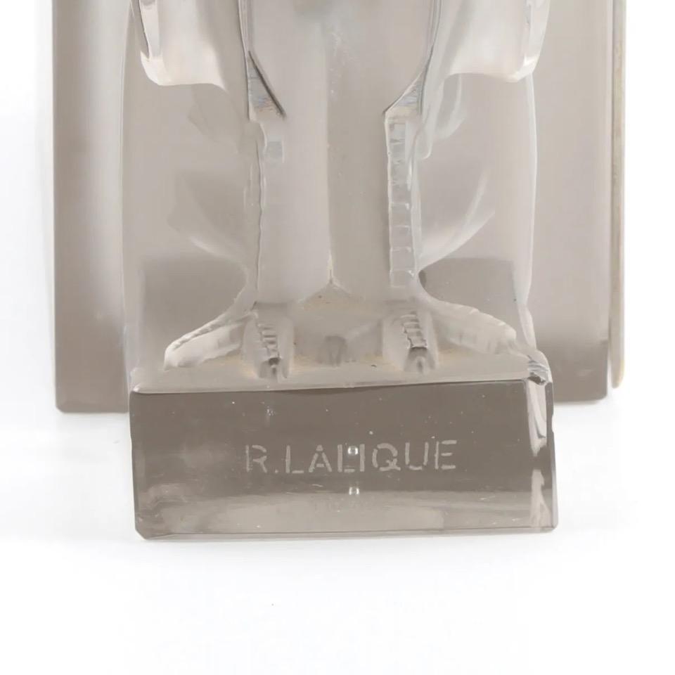 Glass Rene Lalique Two Roosters Clock-1929
