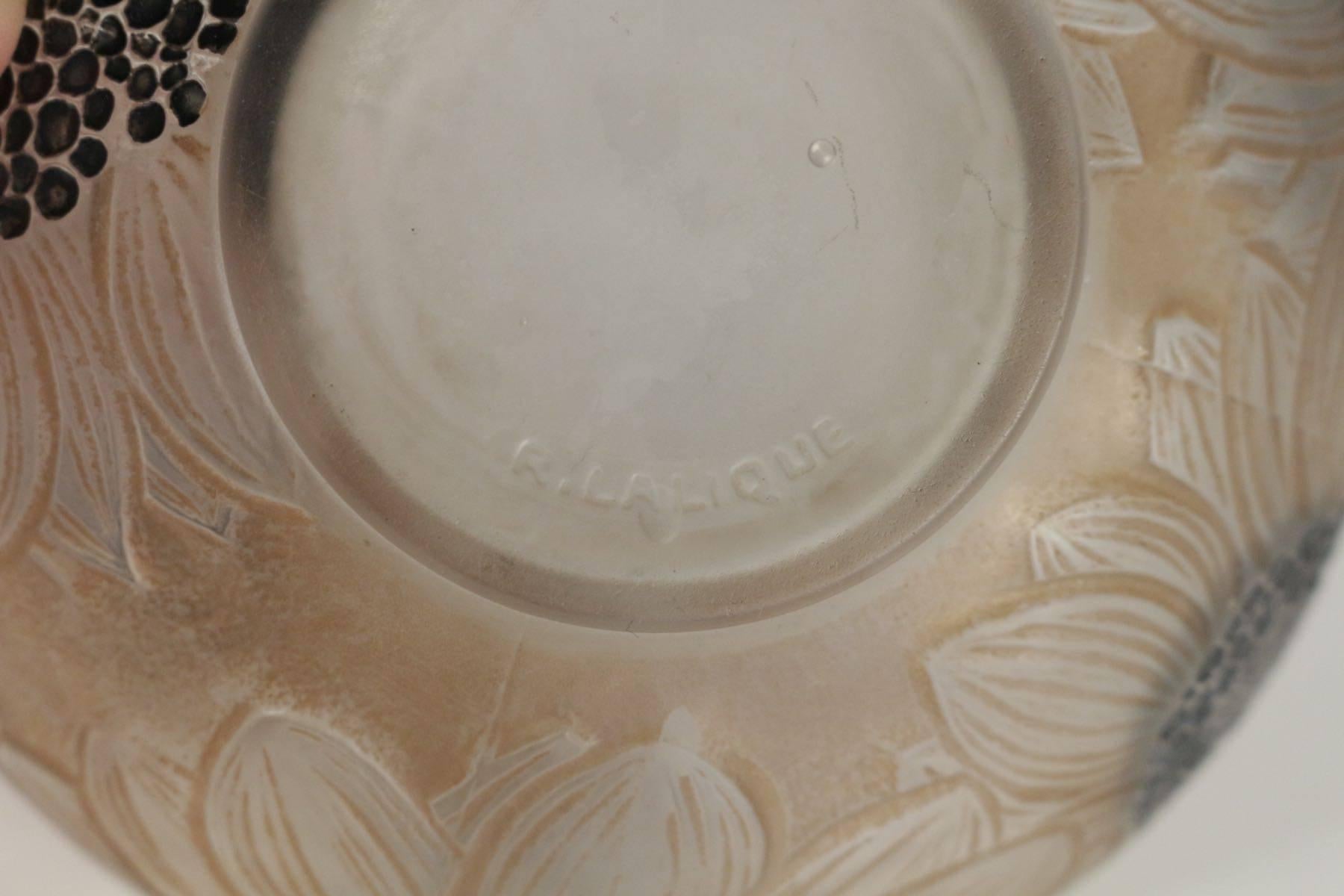 René Lalique Vase Dalhias In Good Condition In Saint-Ouen, FR
