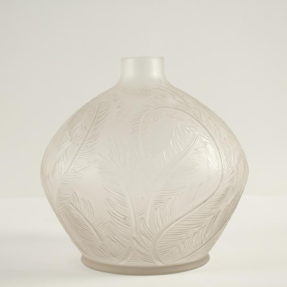 Early 20th Century Rene Lalique Vase Plumes