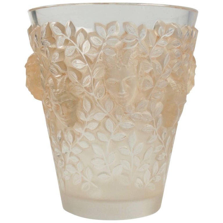 Rene Lalique Vase "Silenes" For Sale at 1stDibs