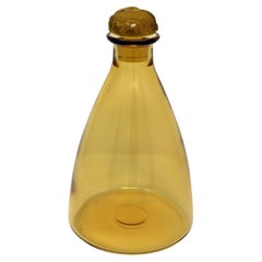Rene Lalique Yellow-Amber Glass Marienthal Decanter