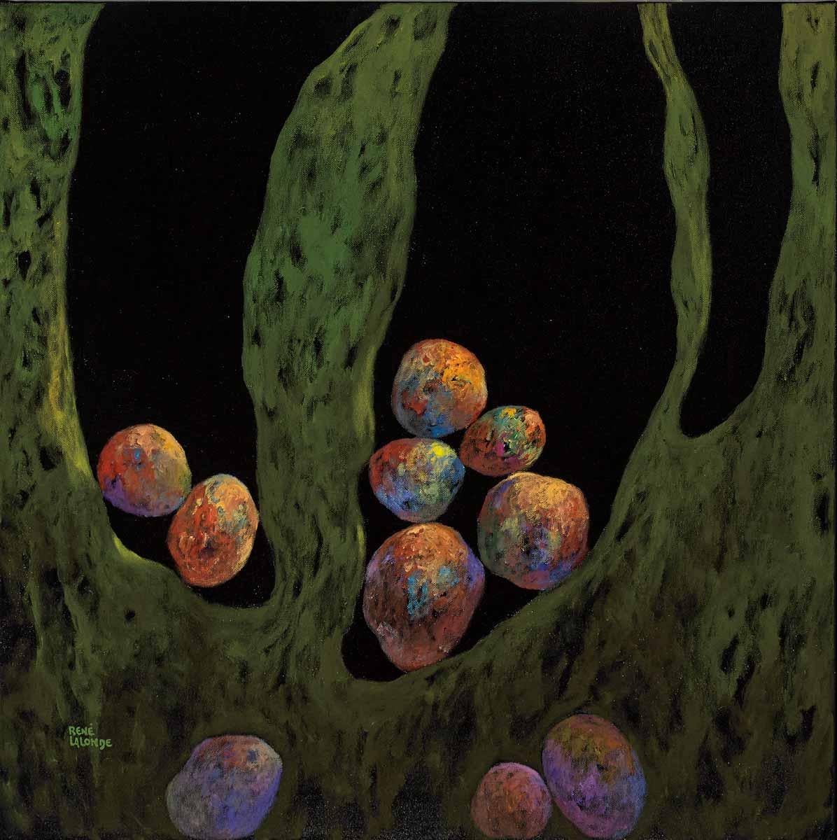 Caution: Falling Rocks - Painting by René Lalonde
