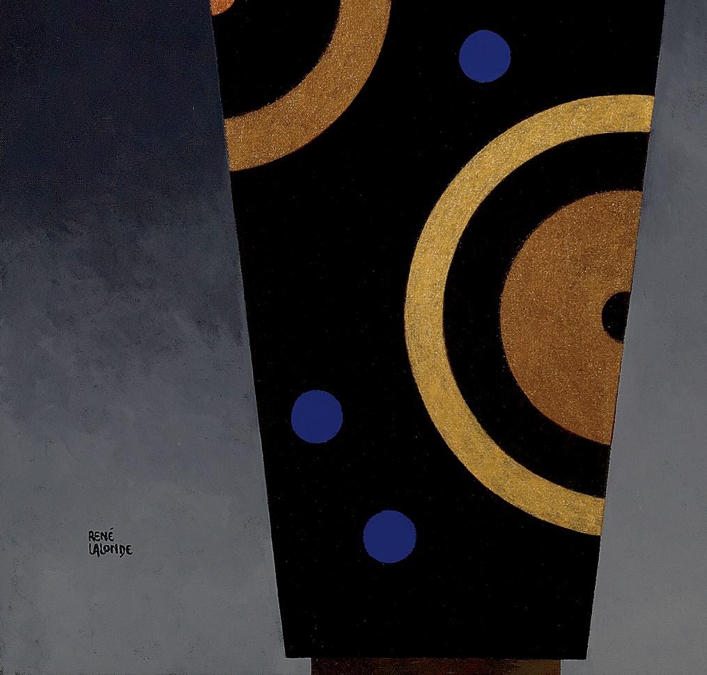 Fogliame a scacchiera, 2012 - Figurative Painting Nero di René Lalonde