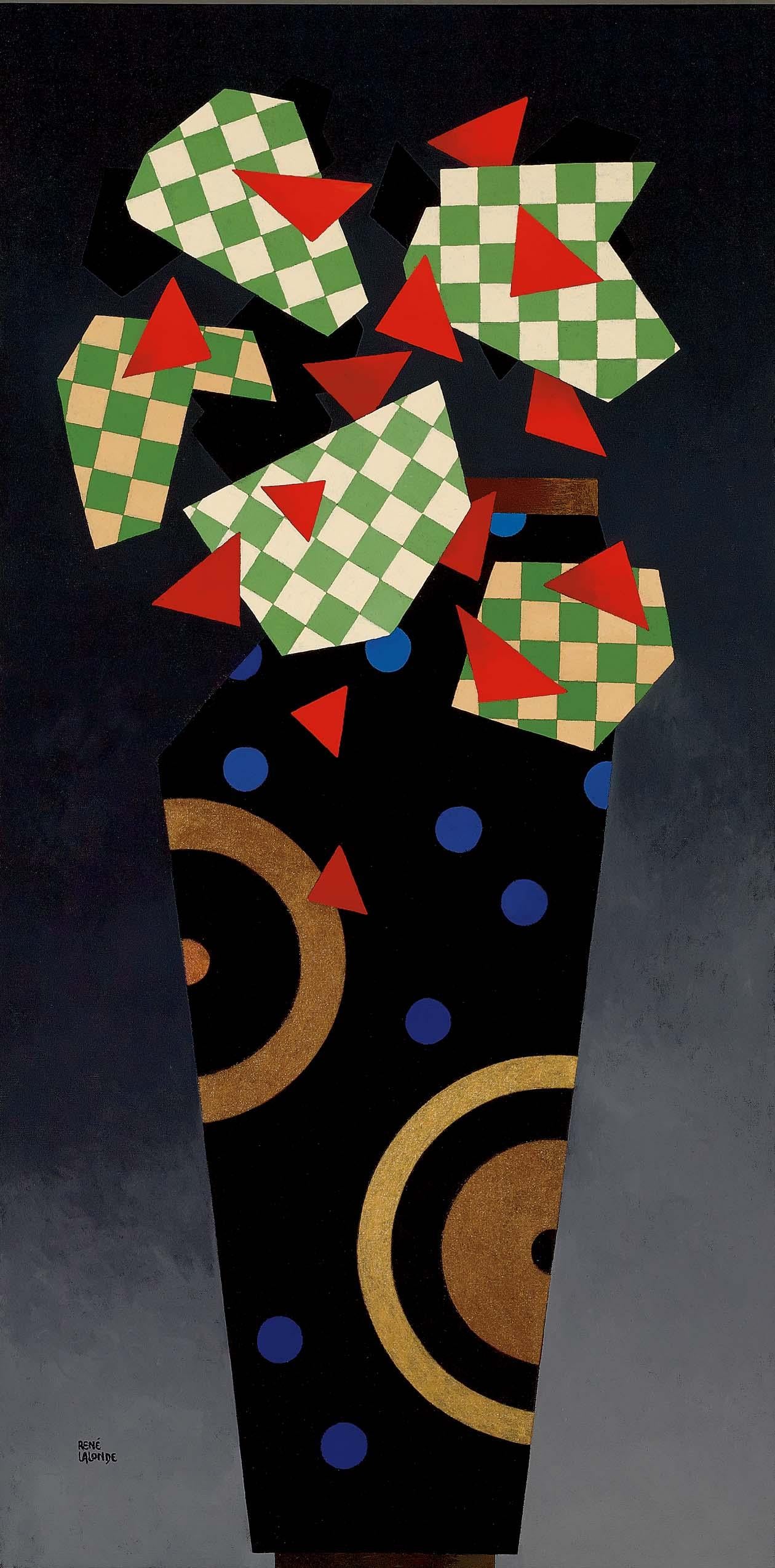 Figurative Painting di René Lalonde - Fogliame a scacchiera, 2012