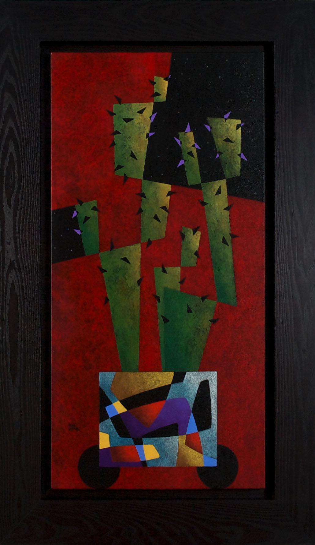 Cocky Cactus - Painting by René Lalonde