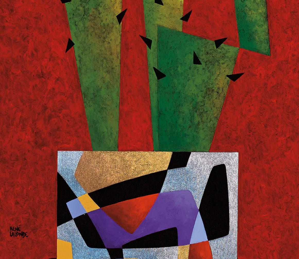 Cocky Cactus - Contemporary Painting by René Lalonde