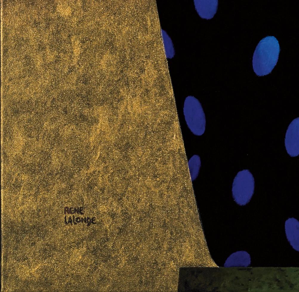 Some Sort of Sweet Moment - Brown Figurative Painting by René Lalonde