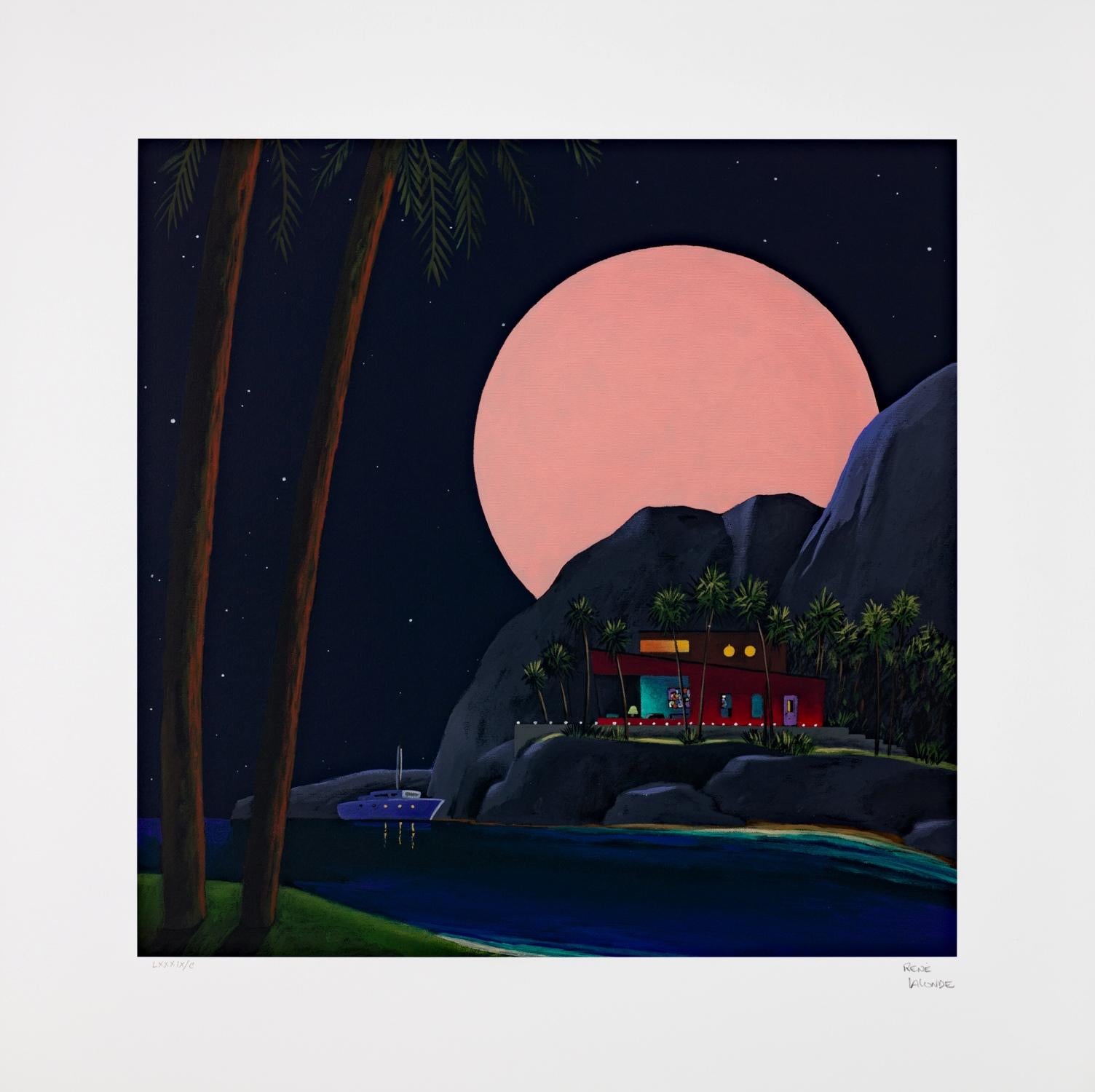 Cita secreta exótica - Print Contemporáneo de René Lalonde
