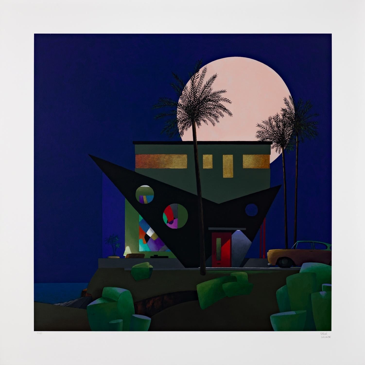 Casa da sogno futuristica in riva al mare - Print di René Lalonde