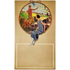 Original advertising poster of the 1920s by René Lelong for the brand Kodak