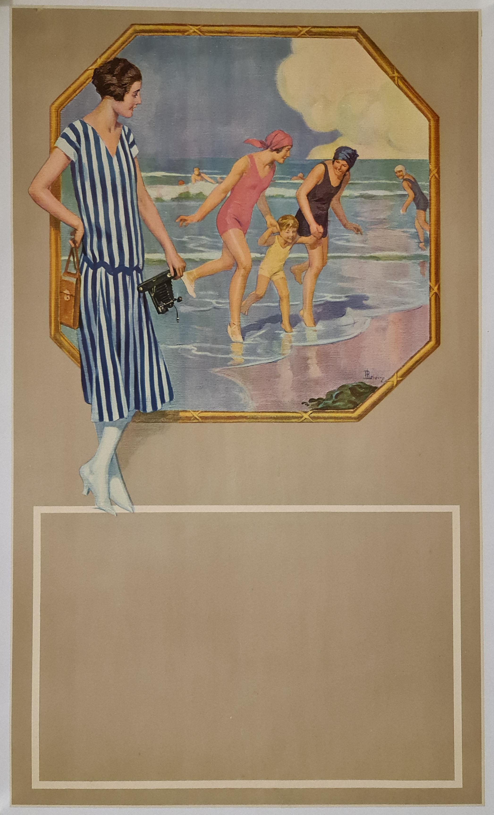 Original advertising poster of the 1920s by René Lelong for the brand Kodak For Sale 2