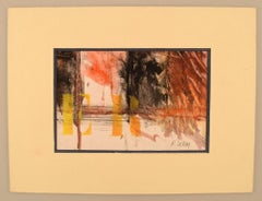 René Leroy, French Artist, Pastel on Paper, 1980s