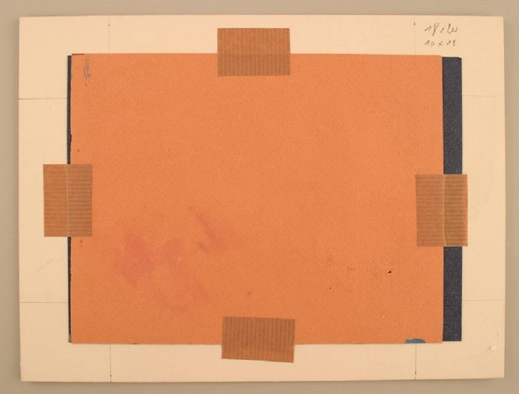 Ren Leroy, französischer Künstler, Pastell auf Papier, 1980er Jahre (Französisch) im Angebot