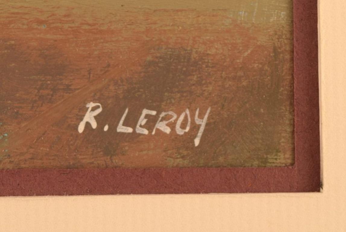 René Leroy, French Artist, Pastel on Paper, Dated 1987 In Excellent Condition In Copenhagen, DK
